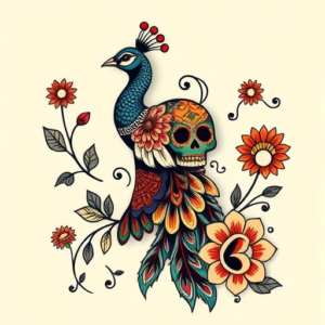 Mexican Peacock Tattoo