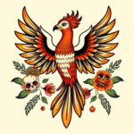 Mexican Phoenix Tattoo