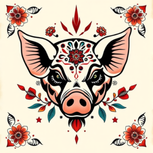 Mexican Pig Tattoo