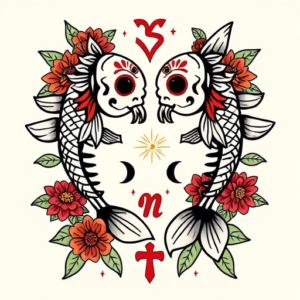 Mexican Pisces Tattoo