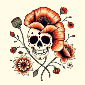 Mexican Poppy Tattoo