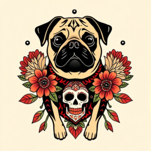 Mexican Pug Tattoo