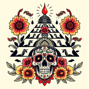 Mexican Pyramid Tattoo