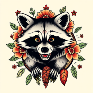 Mexican Raccoon Tattoo