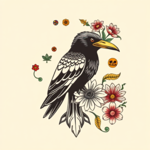 Mexican Raven Tattoo