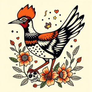 Mexican Roadrunner Tattoo