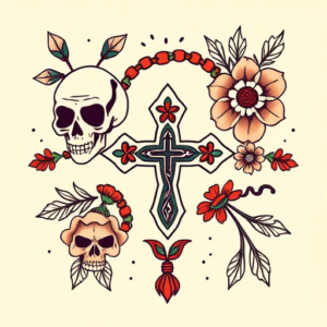 Mexican Rosary Tattoo