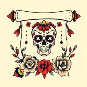 Mexican Scroll Tattoo