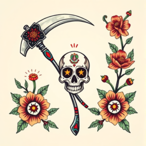 Mexican Scythe Tattoo