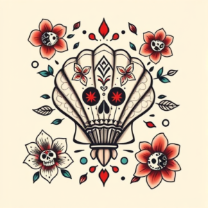 Mexican Seashell Tattoo