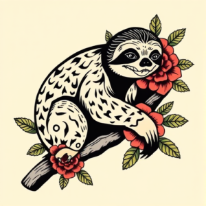 Mexican Sloth Tattoo