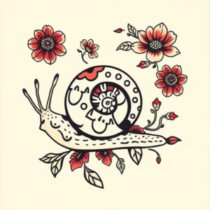 Mexican Snail Tattoo