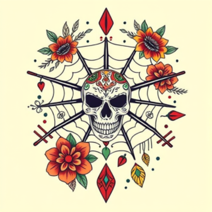Mexican Spiderweb Tattoo