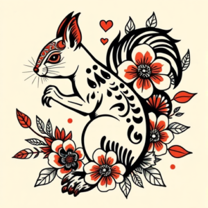 Mexican Squirrel Tattoo
