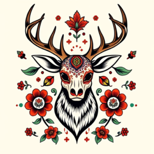 Mexican Stag Tattoo