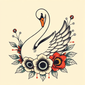 Mexican Swan Tattoo