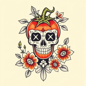 Mexican Tomato Tattoo