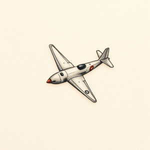 Micro Realism Airplane Tattoo