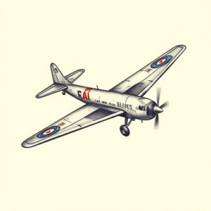 Micro-Realism Airplane Tattoo