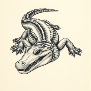 Micro-Realism Alligator Tattoo