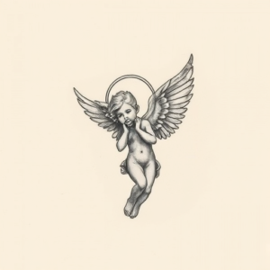 Micro Realism Angel Tattoo