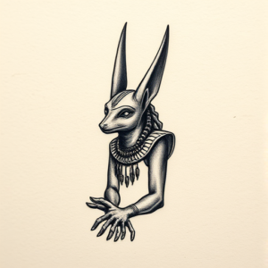 Micro-Realism Anubis Tattoo