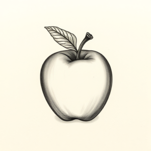 Micro Realism Apple Tattoo