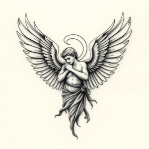 Micro Realism Archangel Tattoo