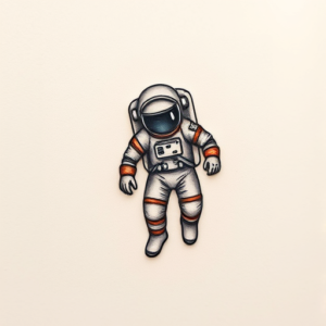 Micro Realism Astronaut Tattoo