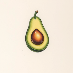 Micro-Realism Avocado Tattoo