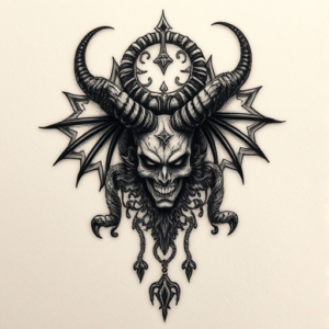 Micro Realism Baphomet Tattoo