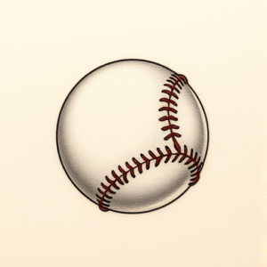 Micro Realism Baseball Tattoo