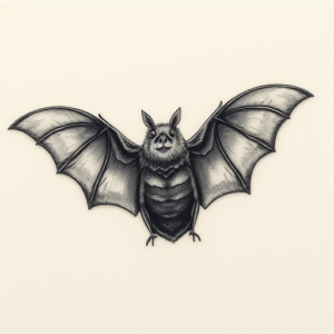 Micro Realism Bat Tattoo