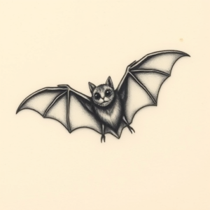 Micro-Realism Bat Tattoo