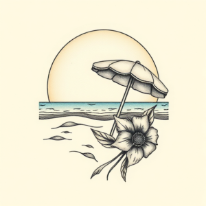 Micro-Realism Beach Tattoo
