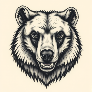 Micro-Realism Bear Tattoo