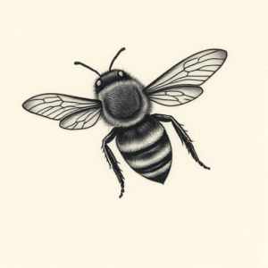 Micro Realism Bee Tattoo