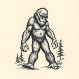 Micro-Realism Bigfoot Tattoo