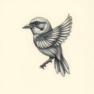 Micro-Realism Bird Tattoo