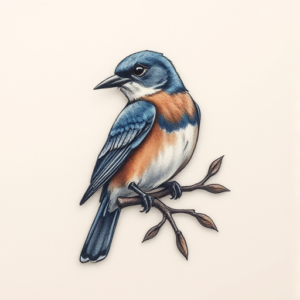 Micro Realism Bluebird Tattoo