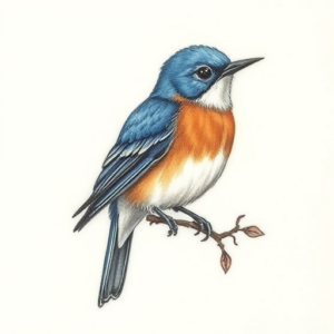 Micro-Realism Bluebird Tattoo