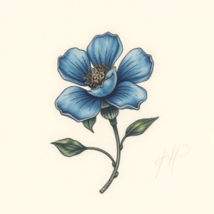 Micro Realism Bluebonnet Tattoo