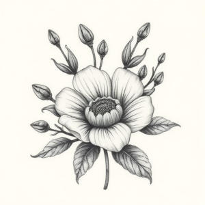 Micro-Realism Botanical Tattoo