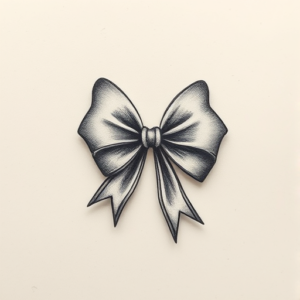 Micro Realism Bow Tattoo