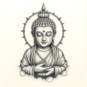 Micro Realism Buddha Tattoo