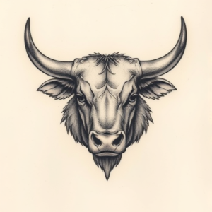 Micro Realism Bull Tattoo