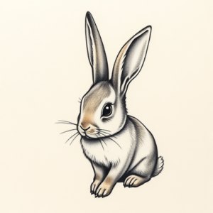 Micro-Realism Bunny Tattoo