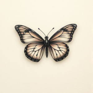 Micro Realism Butterfly Tattoo