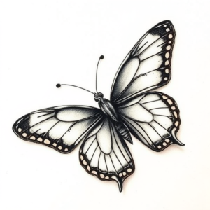 Micro-Realism Butterfly Tattoo