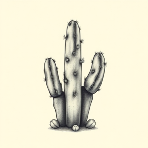 Micro-Realism Cactus Tattoo